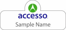 (image for) Accesso Shaped White badge