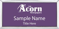 (image for) The Acorn Newspapers Executive Silver Purple Badge
