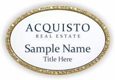 (image for) Acquisto Real Estate Oval Bling Gold badge