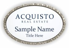 (image for) Acquisto Real Estate Oval Bling Silver badge