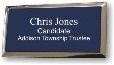 (image for) Addison Township Executive Blue Silver Framed Badge