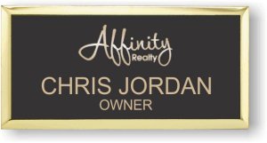 (image for) Affinity Realty Executive Black Gold Framed Badge