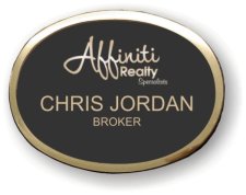 (image for) Affiniti Realty Specialists Executive Oval Black Gold Framed Badge