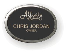 (image for) Affinity Realty Executive Oval Black Silver Framed Badge