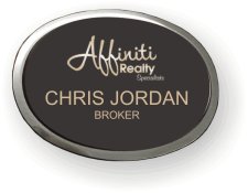 (image for) Affiniti Realty Specialists Executive Oval Black Silver Framed Badge