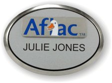 (image for) Aflac Executive Cloisonne Oval Silver Badge