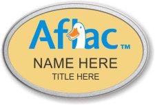 (image for) Aflac Oval Gold Prestige Badge with Pebbled Silver Frame