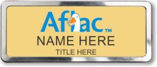 (image for) Aflac White Prestige Badge with Polished Silver Frame