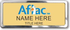 (image for) Aflac White Prestige Badge with Polished Silver Frame