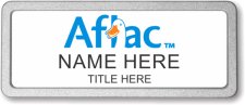 (image for) Aflac White Prestige Badge with Pebbled Silver Frame