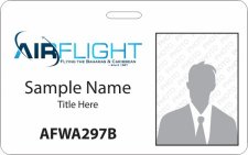 (image for) Air Flight Charters Barcode ID Horizontal badge