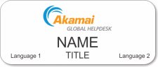 (image for) Akamai Technologies Standard White Badge - Two Language Option