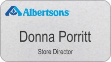 (image for) Albertsons Silver Name Badge