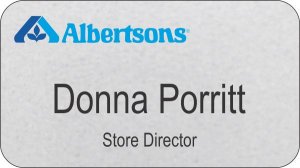 (image for) Albertsons Silver Name Badge