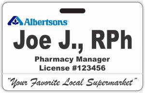 (image for) Albertsons ID Style Pharmacy Badge