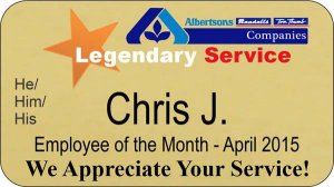 (image for) Albertsons Companies Southern Division Legendary Service Gold Badge Pronoun