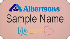 (image for) Albertsons We Care Rose Gold Name Badge