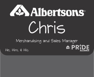 (image for) Albertsons Black Pocket Badge with Diversity Logo