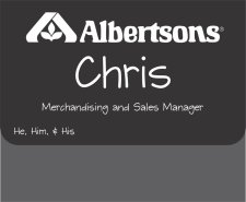 (image for) Albertsons Black Pocket Badge