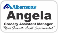 (image for) Albertsons White Name Badge