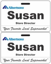 (image for) Albertsons ID Style Dual Sided Badge (No NiceGuard)