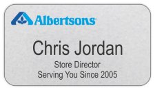 (image for) Albertsons Silver Name Badge