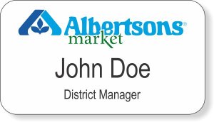 (image for) Albertsons White Name Badge