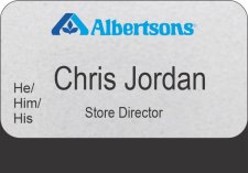 (image for) Albertsons Silver Pocket Name Badge