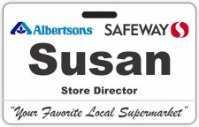 (image for) Albertsons Safeway Dual Logo ID Style Badge