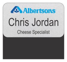 (image for) Albertsons Silver Pocket Name Badge