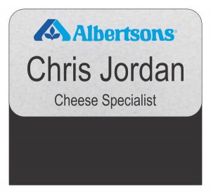 (image for) Albertsons Silver Pocket Name Badge