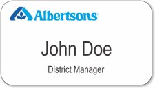 (image for) Albertsons White Name Badge