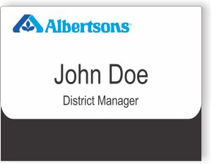 (image for) Albertsons White Pocket Name Badge