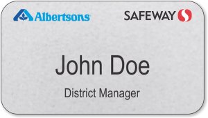 (image for) Albertsons Safeway Dual Logo Silver Name Badge