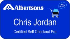 (image for) Albertsons Self Checkout Pro Blue Badge