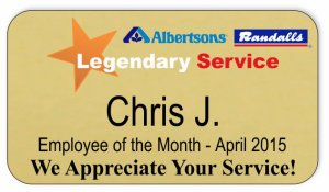 (image for) Albertsons Randalls Dual Logo Legendary Service Gold Badge