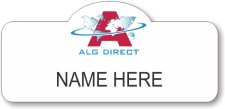 (image for) ALG Direct - White Shaped Badge
