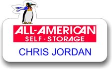 (image for) All American Self-Storage White Shaped Badge
