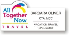 (image for) All Together Now Travel Shapped White Badge