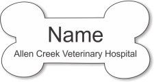 (image for) Allen Creek Veterinary Hospital Shaped White badge