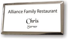 (image for) Alliance Family Restaurant Executive White Silver Framed Badge