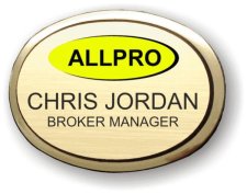 (image for) ALLPro Real Estate Executive Oval Gold Badge