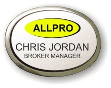 (image for) ALLPro Real Estate Executive Oval Silver Badge
