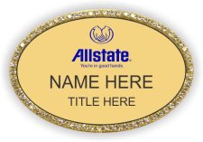 (image for) Allstate Gold Oval Bling Badge