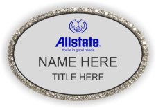 (image for) Allstate Silver Oval Bling Badge