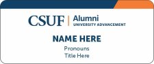 (image for) Alumni University Advancement Standard White Badge With Color Border - Default Option