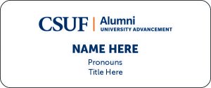 (image for) Alumni University Advancement Standard White Badge