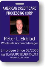 (image for) American Credit Card Processing Photo ID Badge
