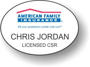 (image for) American Family Insurance White Oval Badge