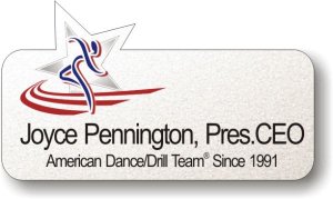 (image for) American Dance-Drill Team Shaped Silver Badge